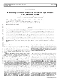 A Transiting Exocomet Detected in Broadband Light by TESS in the Β Pictoris System S