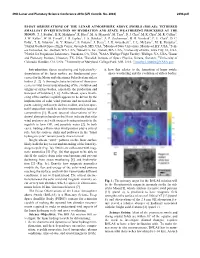 Bi-Sat Observations of the Lunar Atmosphere Above Swirls (Bolas): Tethered Smallsat Investigation of Hydration and Space Weathering Processes at the Moon