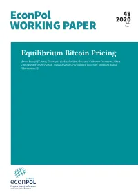 Equilibrium Bitcoin Pricing