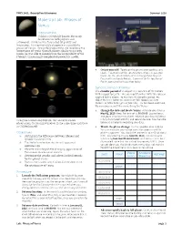 Make up Lab: Phases of Venus Introduction Galileo Is Justifiably Famous for Many Discoveries in Both Physics and Astronomy