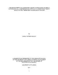 The Development of a Keyboard Theory Curriculum Utilizing a Chronological, Comprehensive Approach to Reinforce Theory Skills of First Semester College Music Majors