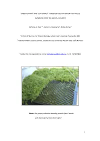And “Sea Grapes”: Targeted Cultivation of High‐Value