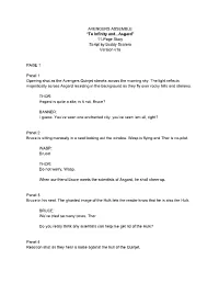 Avengers Assemble Comic Book Script by Buddy Scalera