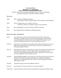 Curriculum Vitae ROBERT C