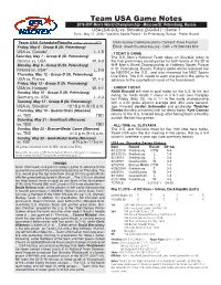 Game Notes Vs. Slovakia