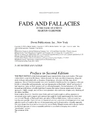Gardner – Fads & Fallacies in the Name of Science