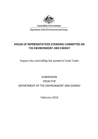 House of Representatives Standing Committee on the Environment and Energy