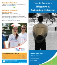 How to Become a Lifeguard & Swimming Instructor