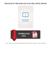 Message in the Hollow Oak Pdf, Epub, Ebook