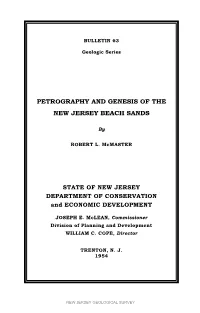 Petrography and Genesis of the New Jersey Beach Sands