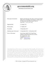 Reports About Damage to the Offices of the Export