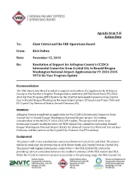 Resolution of Support for Arlington County's CC2DCA Intermodal