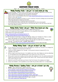 Aim for 1 Or More Tasks Per Day Weekly Maths Tasks