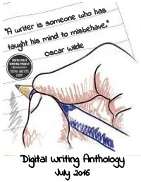 Digital Writing Anthology July 2016
