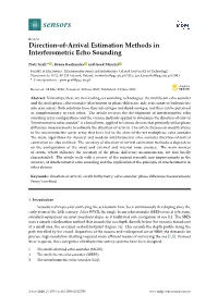 Direction-Of-Arrival Estimation Methods in Interferometric Echo Sounding