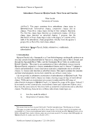 Subordinate Clauses in Squamish 1 Subordinate Clauses in S W Wu7mesh