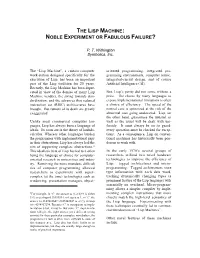 The Lisp Machine: Noble Experiment Or Fabulous Failure?