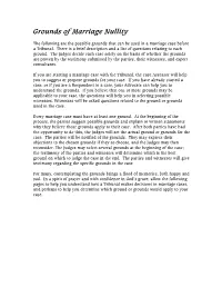 Description of Grounds
