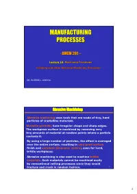 Manufacturing Processesprocesses