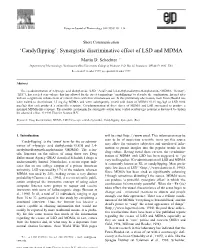 Synergistic Discriminative Effect of LSD and MDMA