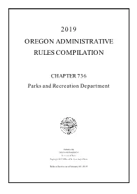 2019 Oregon Administrative Rules Compilation