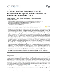 Automatic Workflow for Roof Extraction and Generation of 3D