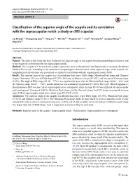 Classification of the Superior Angle of the Scapula and Its Correlation with the Suprascapular Notch: a Study on 303 Scapulas