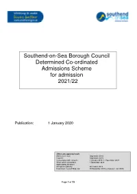 Co-Ordinated Admissions Scheme 2021