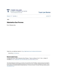 Substantive Due Process
