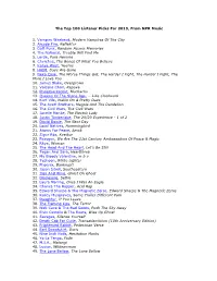 The Top 100 Listener Picks for 2013, from NPR Music 1. Vampire