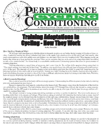 Training Adaptations in Cycling How They Work Layout 1