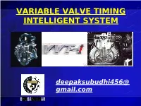Variable Valve Timing Intelligent System.Pdf