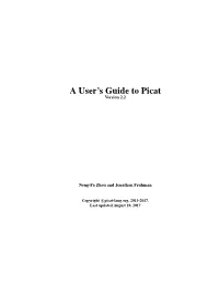A User's Guide to Picat