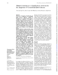 Akinetic Mutism As a Classification Criterion for the Diagnosis Of