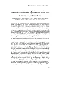 External Stimuli in Searching for Favourable Habitat, Overwintering Sites and Refugia of Ground Beetles: a Short Review