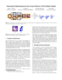 Generating Folding Sequences from Crease Patterns of Flat-Foldable Origami