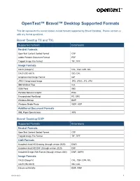 Opentext Brava! Desktop Supported Formats By
