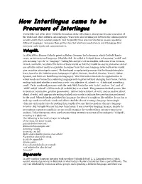 Precursors of Interlingua