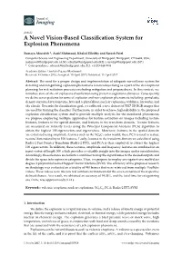 A Novel Vision-Based Classification System for Explosion Phenomena