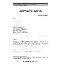 (C)Losing the Debate: Importance of Effectiveness in Communication