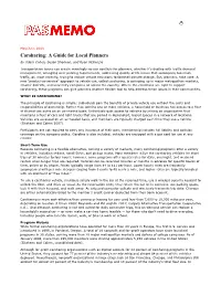 Carsharing: a Guide for Local Planners by Adam Cohen, Susan Shaheen, and Ryan Mckenzie