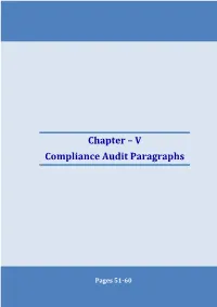 Chapter V – Compliance Audit Paragraphs