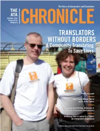 TRANSLATORS WITHOUT BORDERS a Community Translating to Save Lives
