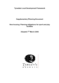 Tynedale Local Development Framework Supplementary