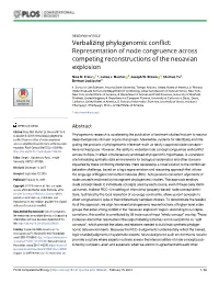 Verbalizing Phylogenomic Conflict: Representation of Node Congruence Across Competing Reconstructions of the Neoavian Explosion
