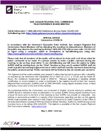 Agenda Shall Be Made Available Upon Request in Alternative Formats to Persons with a Disability, As Required by the Americans with Disabilities Act of 1990 (42 U.S.C