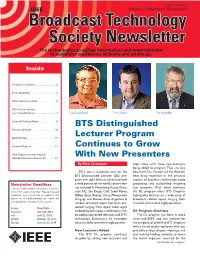 BTS Distinguished Lecturer Program Continues to Grow with New
