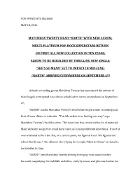For Immediate Release