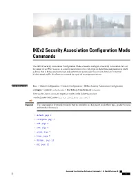 Ikev2 Security Association Configuration Mode Commands