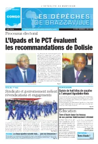 L'upads Et Le PCT Évaluent Les Recommandations De Dolisie